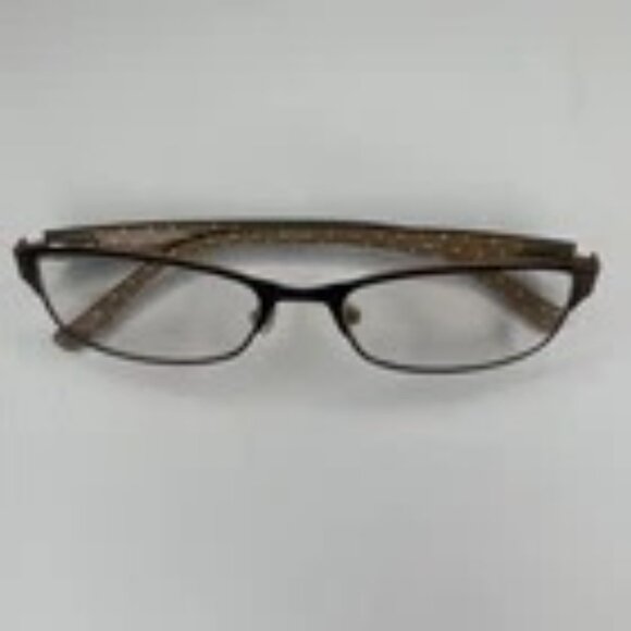 Kate Spade Brown Rectangle Eyeglasses Satin Ambrosette 0JUV Dots 54-17-135 - Picture 1 of 10